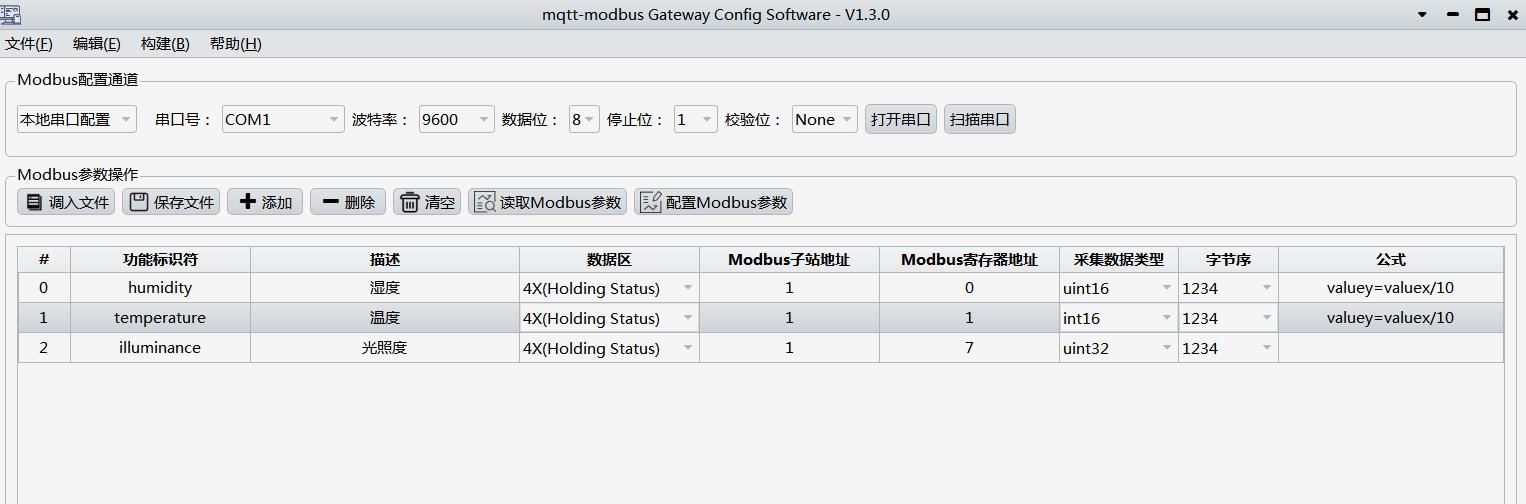 Modbus參數